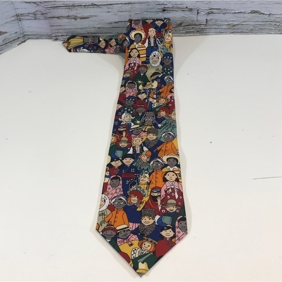 Russel Hampton Company Rotary Club International Kids Silk Neck Tie - Picture 2 of 6